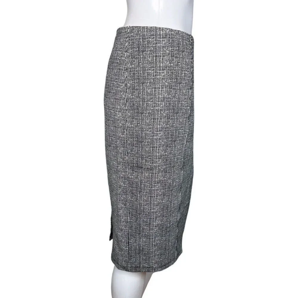 Liverpool Skirt Womens 6 Black White Check Pencil Straight Skirt Business Career